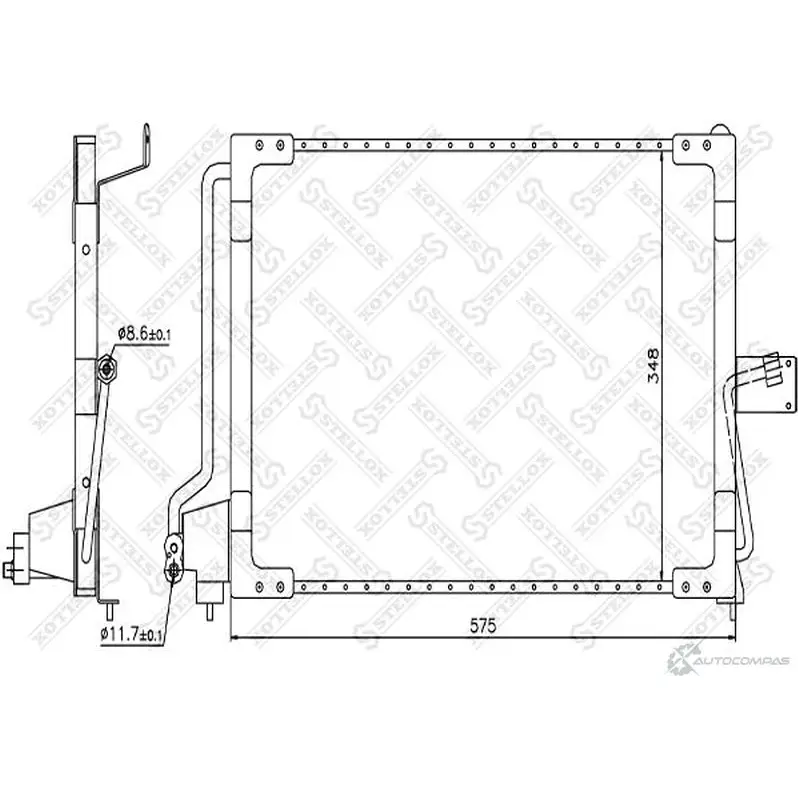 Радиатор кондиционера STELLOX 4 KX4V 3601074 4057276083813 10-45140-SX