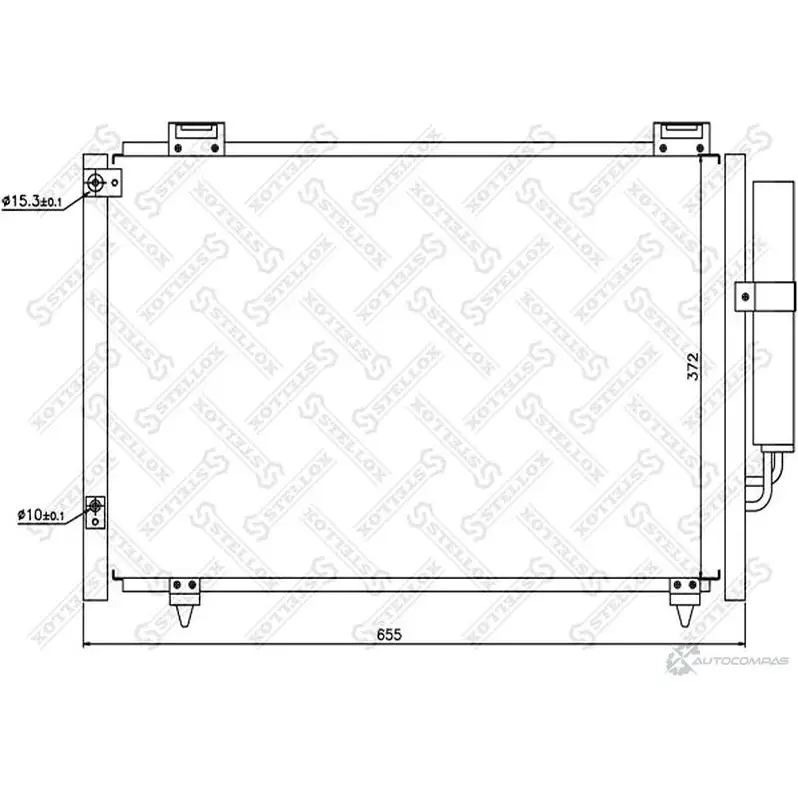 Радиатор кондиционера STELLOX 10-45153-SX CR JU5 3601085 4057276083943