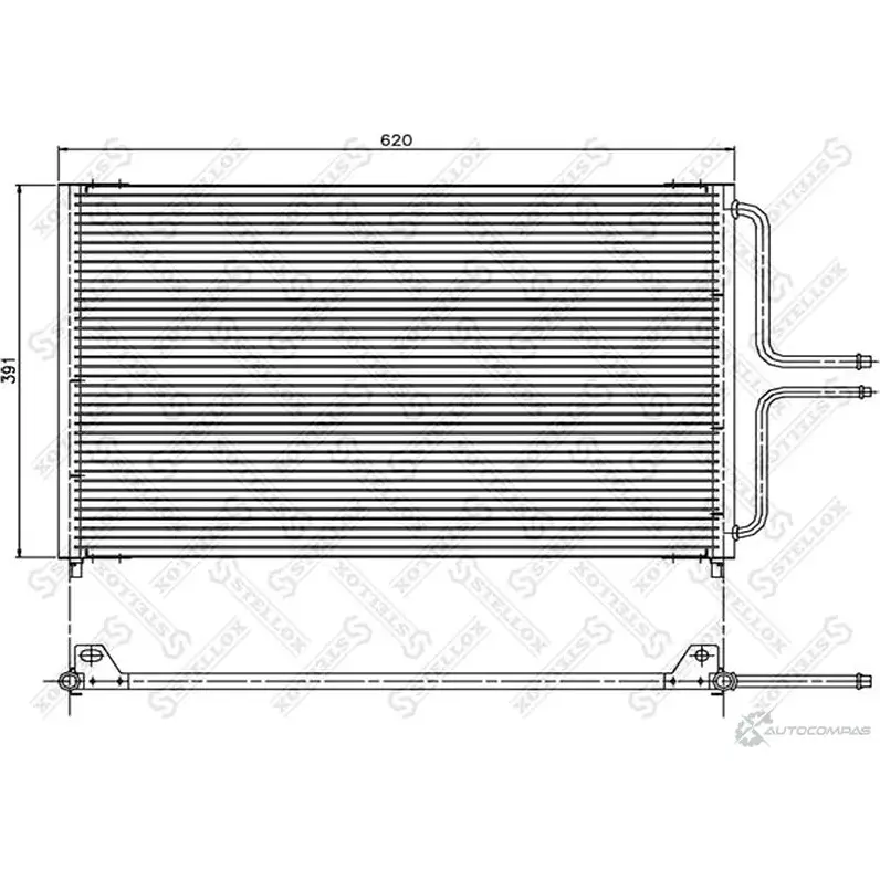 Радиатор кондиционера STELLOX 2 Q2BH 10-45200-SX 3601130 4057276084414 изображение 0