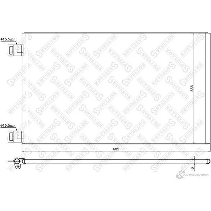 Радиатор кондиционера STELLOX 10-45201-SX 2LTE PQ 3601131 4057276084421 изображение 0