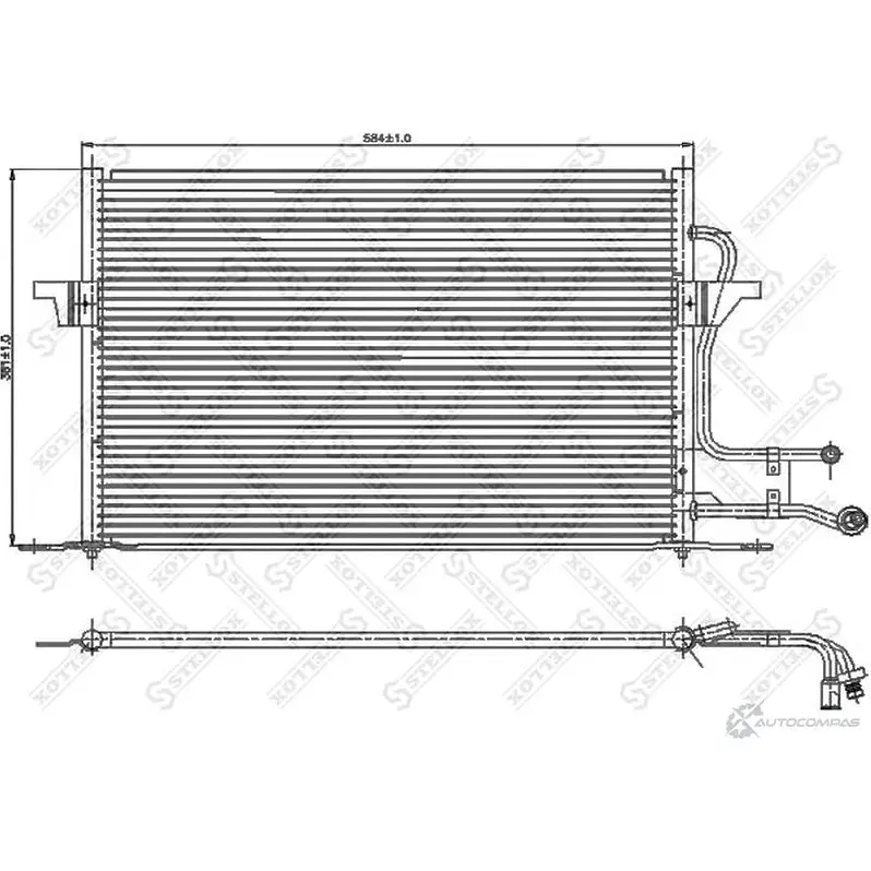 Радиатор кондиционера STELLOX 10-45295-SX M 1M0D 3601220