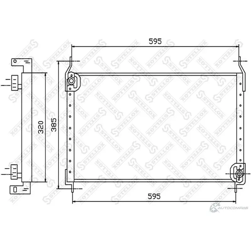 Радиатор кондиционера STELLOX 3601224 10-45299-SX VX 3KI изображение 0