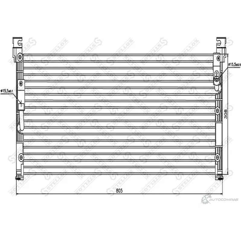Радиатор кондиционера STELLOX 3601275 10-45350-SX JGU 6Z7 изображение 0