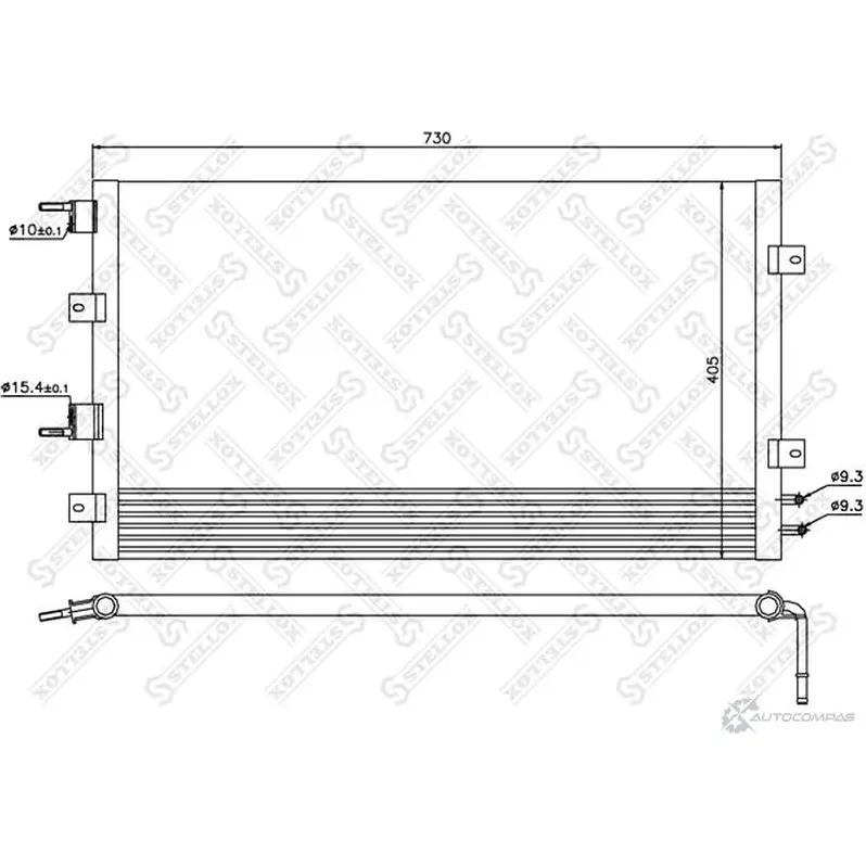Радиатор кондиционера STELLOX 10-45372-SX 3601297 3 UTCHX7 изображение 0