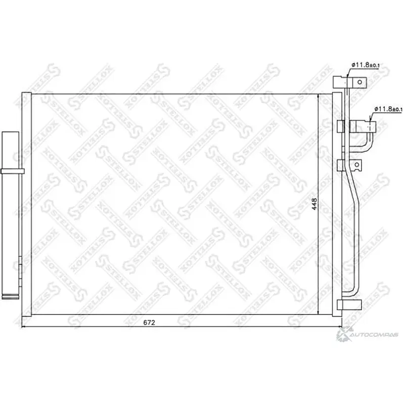 Радиатор кондиционера STELLOX 4057276084858 U5 1B0TS 3601305 10-45380-SX изображение 0