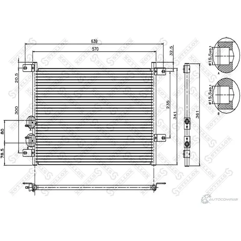 Радиатор кондиционера STELLOX 10-45390-SX 3601315 EC9J8K X изображение 0