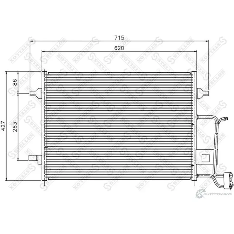 Радиатор кондиционера STELLOX 10-45399-SX 3601324 SCU GESB изображение 0