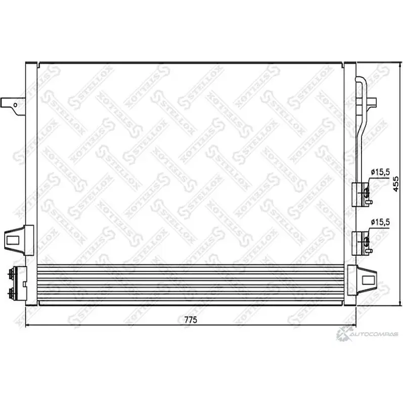 Радиатор кондиционера STELLOX 3601424 10-45499-SX 6ZKXD 4G изображение 0