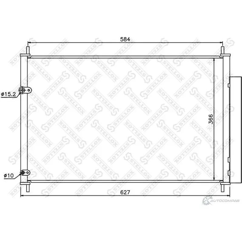 Радиатор кондиционера STELLOX 10-45568-SX L I572 3601493 4057276085039 изображение 0