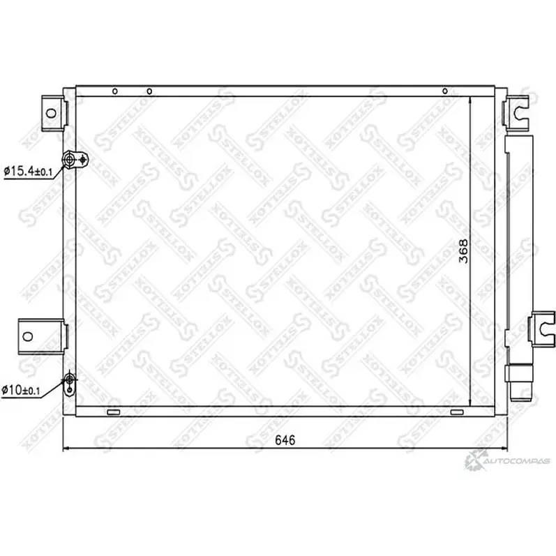 Радиатор кондиционера STELLOX 3601494 FJ 1BY 10-45569-SX изображение 0