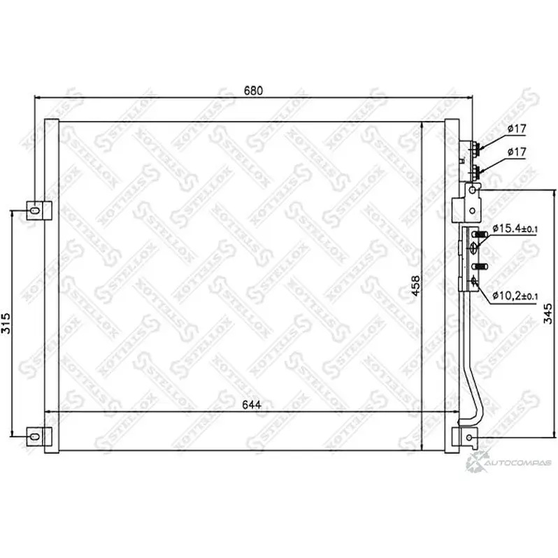 Радиатор кондиционера STELLOX 3601501 XAOJ NFU 10-45576-SX изображение 0