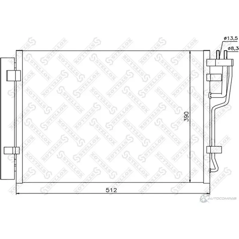 Радиатор кондиционера STELLOX 10-45609-SX 2O121X K 3601534 4057276085114 изображение 0