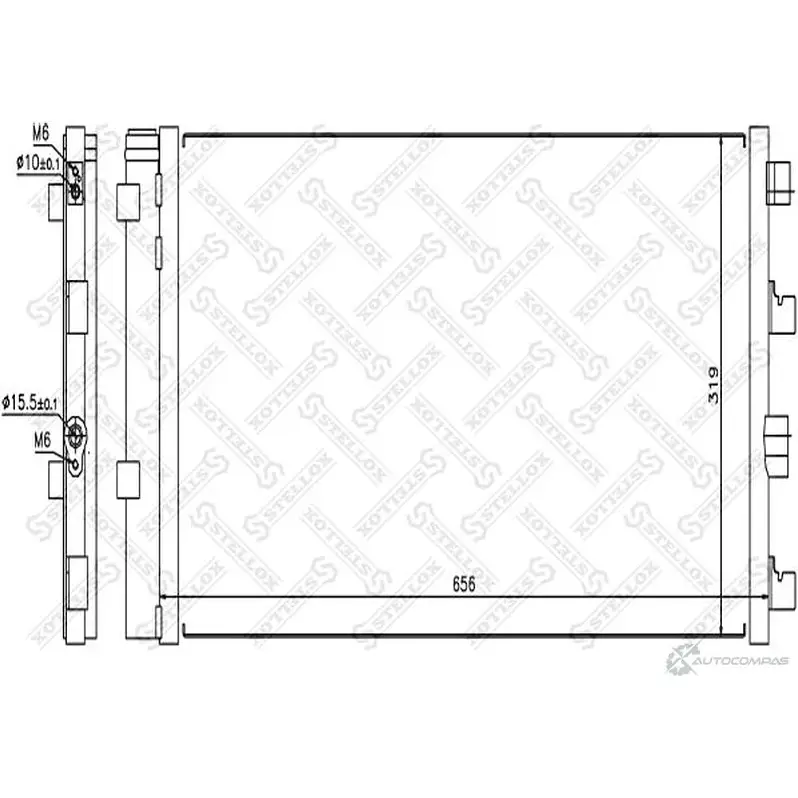 Радиатор кондиционера STELLOX 3601575 10-45650-SX YL J04W