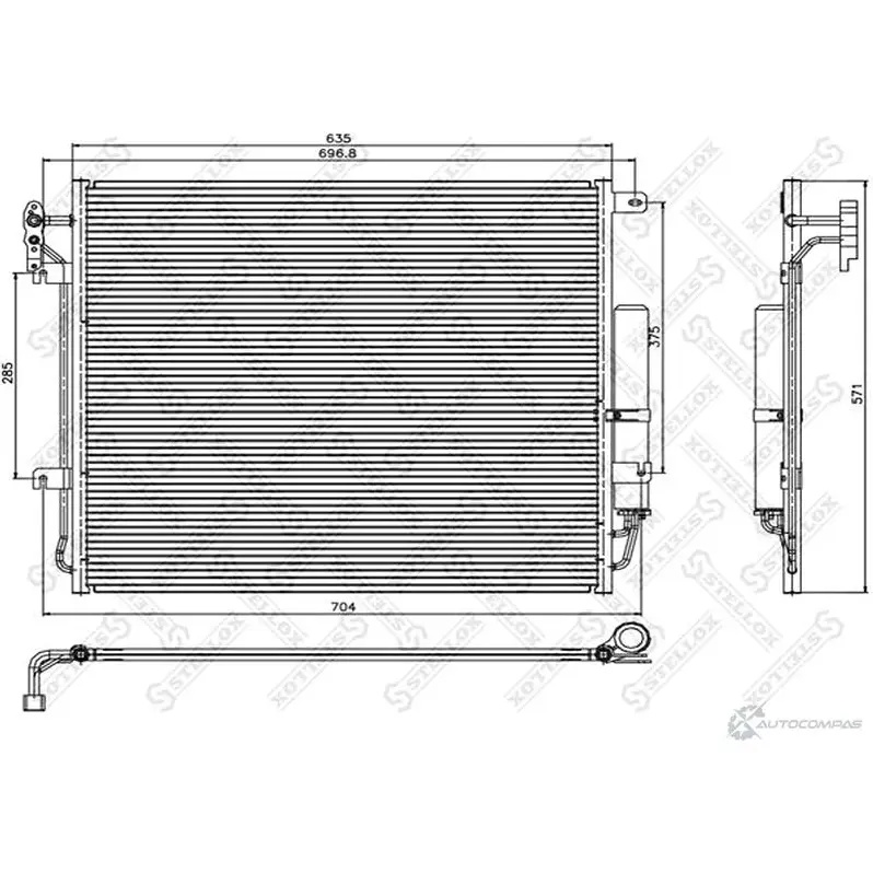 Радиатор кондиционера STELLOX 36ZDR P 10-45660-SX 3601585 изображение 0