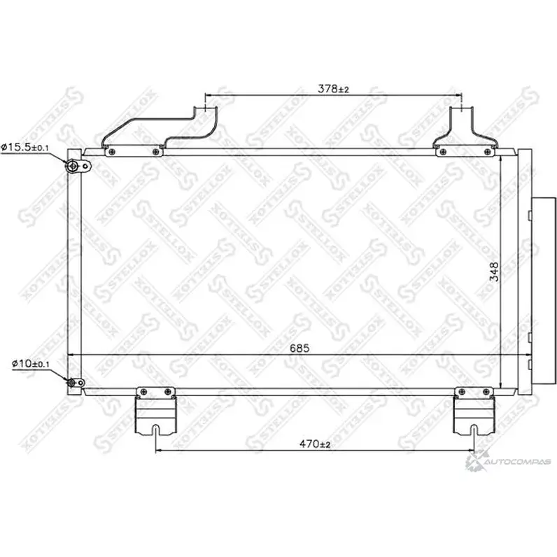 Радиатор кондиционера STELLOX C UU78G 10-45672-SX 3601597