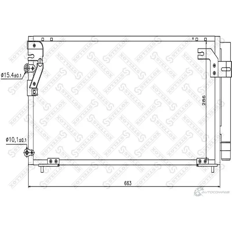 Радиатор кондиционера STELLOX 10-45678-SX 0S6C G 3601603 изображение 0