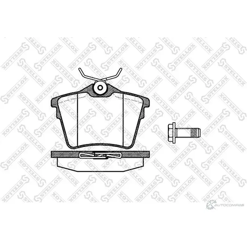 Тормозные колодки дисковые, комплект STELLOX 1114 000L-SX 241 35 PCA110300 3603027