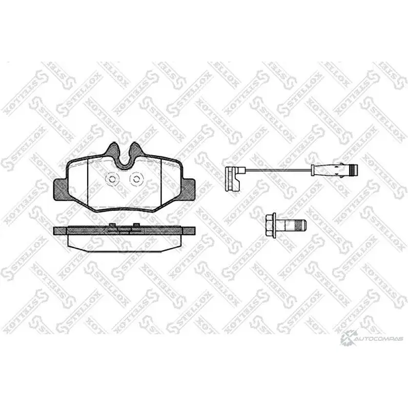 Тормозные колодки дисковые, комплект STELLOX 1121 002-SX 3603041 PCA111002 2400 8
