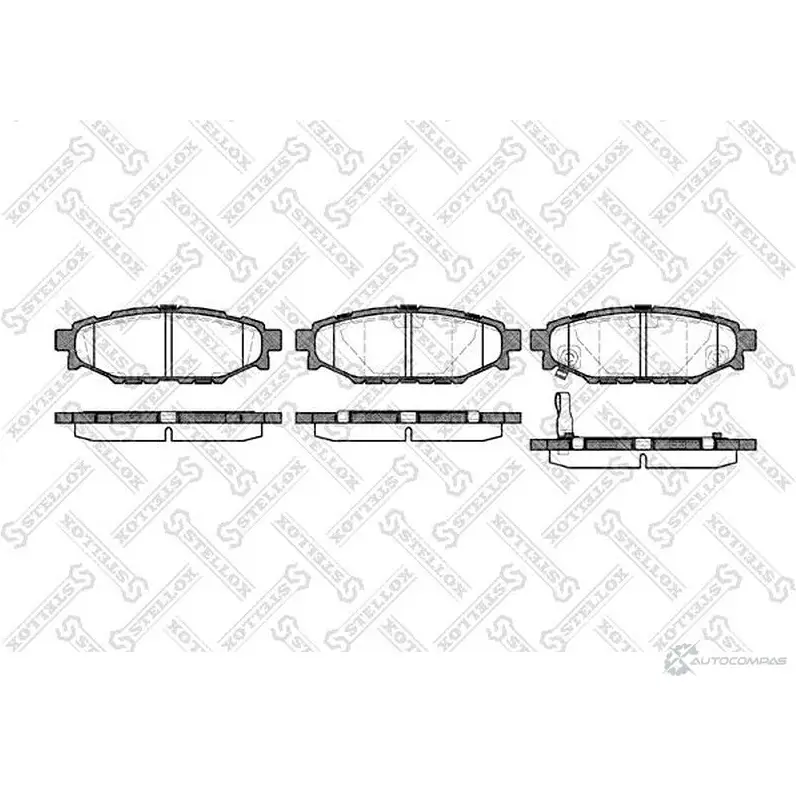 Тормозные колодки дисковые, комплект STELLOX 1147 001L-SX 3603062 WBPCUS PCA11360 1