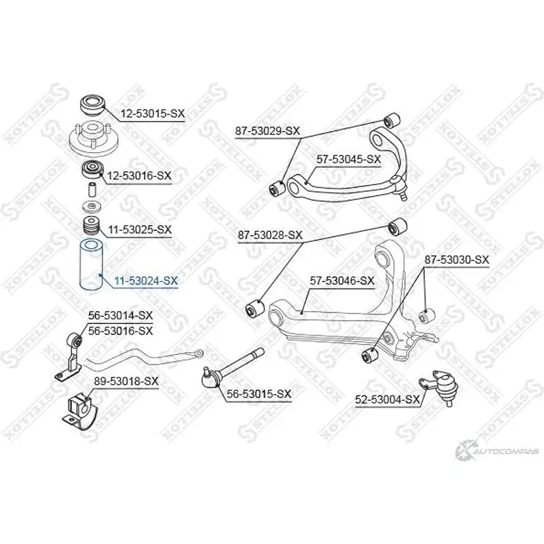 Пыльник амортизатора STELLOX 3602882 JW32 AXP 11-53024-SX 4057276097353 изображение 1