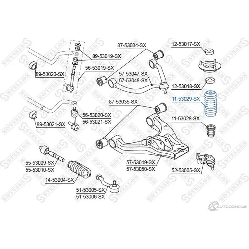 Пыльник амортизатора STELLOX 156779281 11-53029-SX R5JU BB 4057276097407 изображение 0