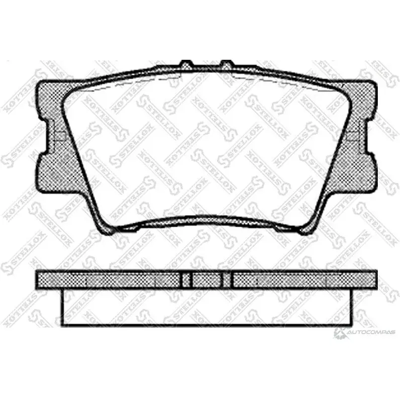 Тормозные колодки дисковые, комплект STELLOX 3603679 1242 000BL-SX PCA123100 24 338