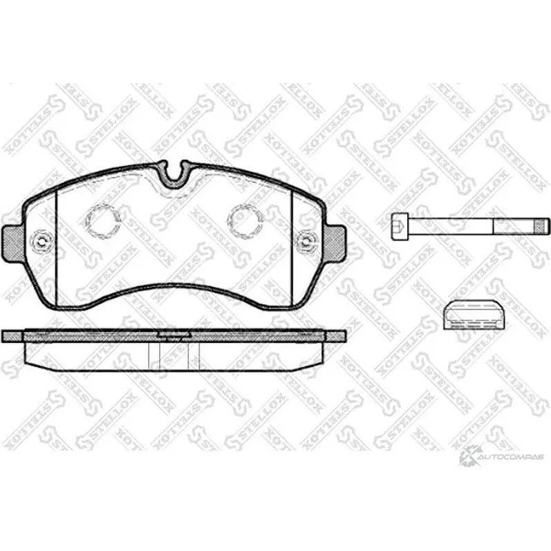 Тормозные колодки дисковые, комплект STELLOX PCA124300 3603682 2 9200 1254 000-SX