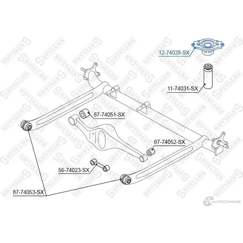 Опора стойки амортизатора STELLOX U VDLZY 12-74028-SX 4057276108721 3603514 изображение 1