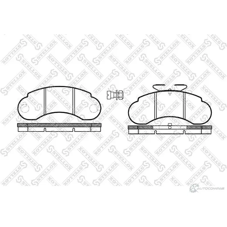 Тормозные колодки дисковые, комплект STELLOX 153 020-SX 2093 2 20934 3604910 изображение 0