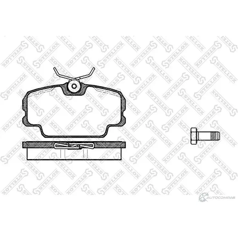 Тормозные колодки дисковые, комплект STELLOX 156 010-SX PEE1H7 3604925 PC A014500