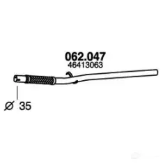 Выхлопная труба глушителя PEDOL ZXH LS 1437714621 062047