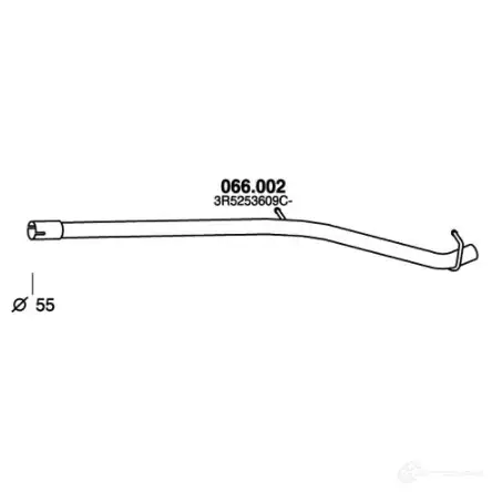 Выхлопная труба глушителя PEDOL 58G D0A 066002 1437714652 изображение 0