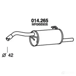 Задний глушитель PEDOL 014265 5 T4TIM5 1437713945 изображение 0