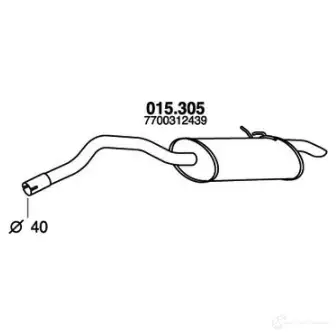 Задний глушитель PEDOL CDC6W5 B 1437713458 015305