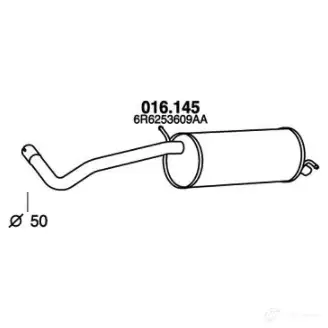 Задний глушитель PEDOL 1437713767 IC9Z I 016145