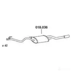 Задний глушитель PEDOL 018036 XLD7R F 1437713917