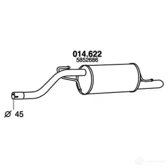 Задний глушитель PEDOL FR OCK7W 014622 1437714117 изображение 0