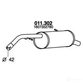 Задний глушитель PEDOL 011302 NVE 0G 1437713698