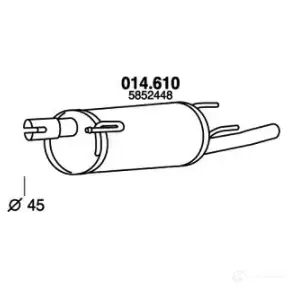 Задний глушитель PEDOL O XY3963 1437713424 014610