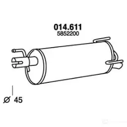 Задний глушитель PEDOL MDU C5 1437713439 014611