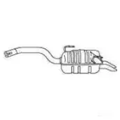 Задний глушитель PEDOL 7I KX2 1437714237 012206