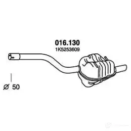 Задний глушитель PEDOL 1437714012 016130 V CMUO5B