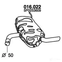 Задний глушитель PEDOL 1437714219 ZWH1LV 4 016022