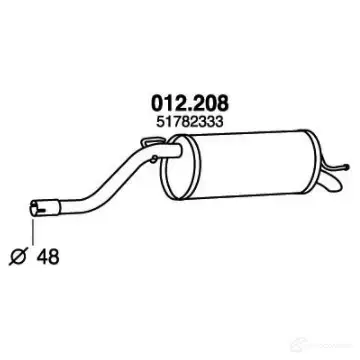 Задний глушитель PEDOL 012208 O3VQ B 1437714003