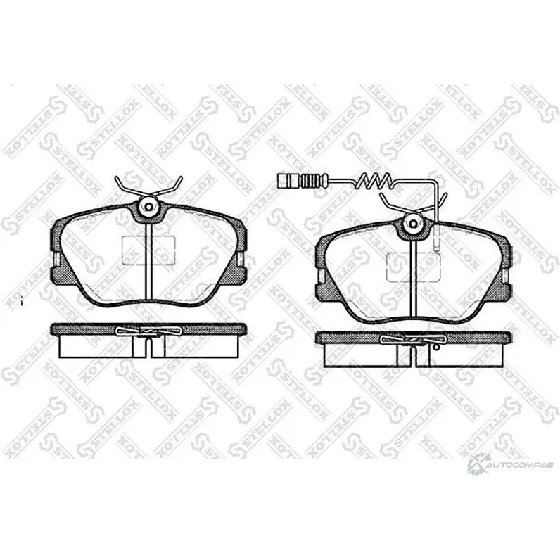 Тормозные колодки дисковые, комплект STELLOX 3605913 200 002B-SX USJUU P CA018910 изображение 0