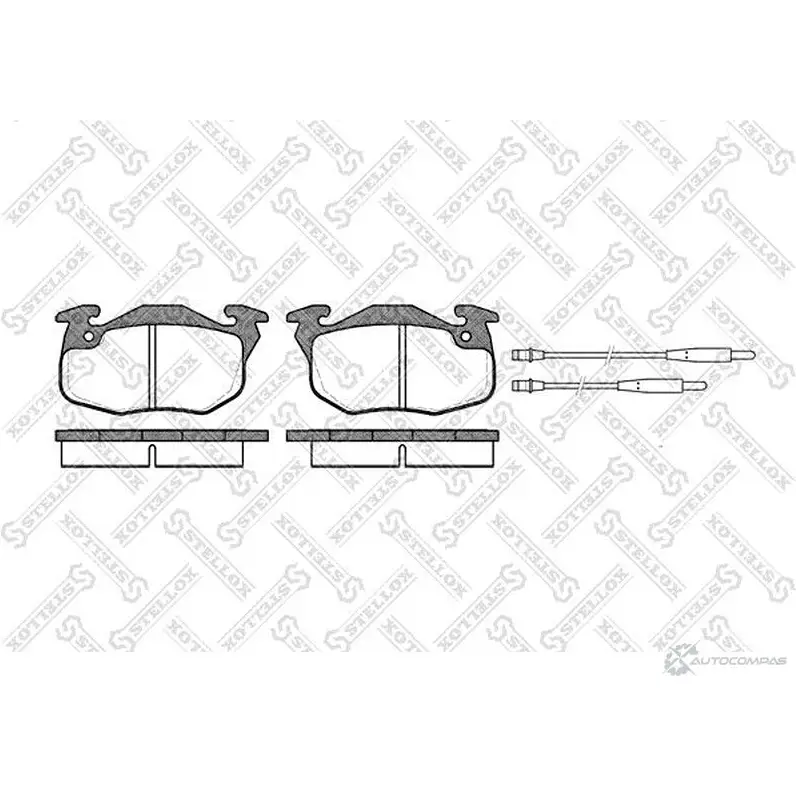 Тормозные колодки дисковые, комплект STELLOX 20987 203 034B-SX 2098 6 3606090 изображение 0