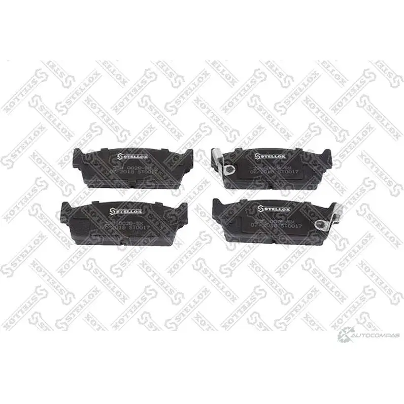 Тормозные колодки дисковые, комплект STELLOX EXC HR 238 002B-SX 3606677