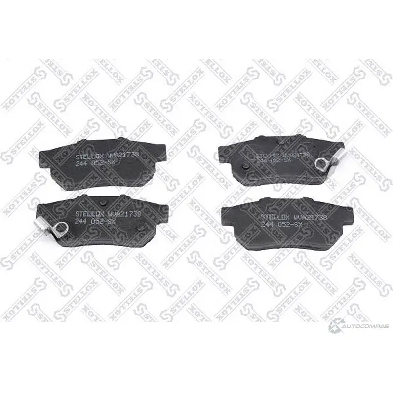 Тормозные колодки дисковые, комплект STELLOX 4057276139015 244 052-SX 4M7Z SO9 3606691 изображение 0