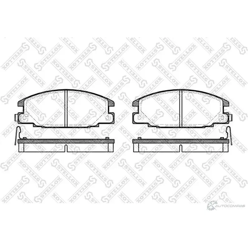 Тормозные колодки дисковые, комплект STELLOX 21543 3606695 2 1467 249 004B-SX