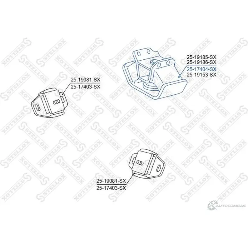 Подушка двигателя STELLOX S15 3E8 25-17404-SX 626061308 4057276141063 - Изображение 1
